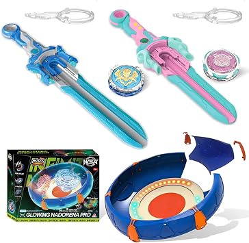INFINITY NADO Battle Arena Set 2 Sword Launchers, 2 Glow Tops, Arena 5+