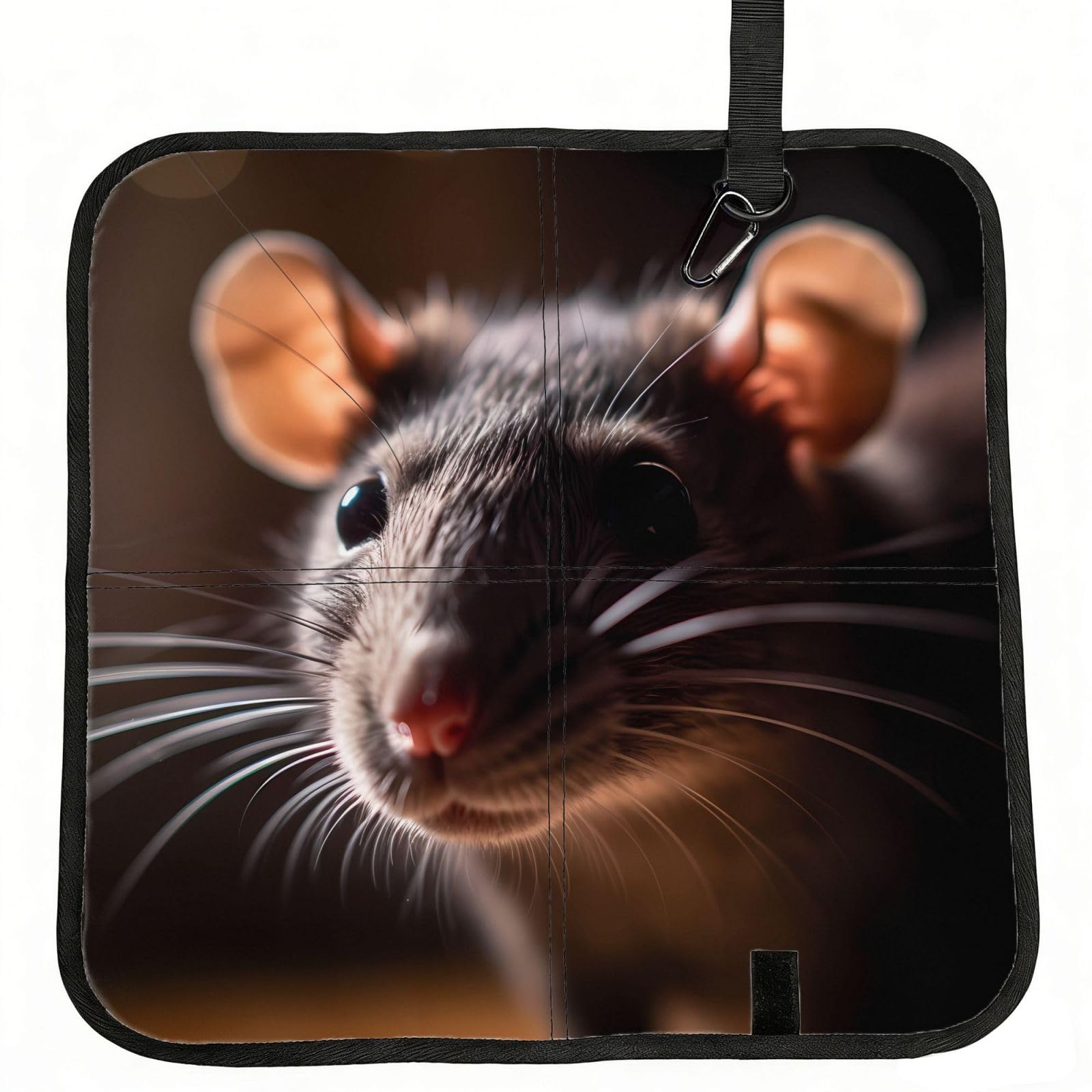 WBQLSL rat's head Foldable Seat Cushion - Portable Stadium Pad with Carabiner for Camping Hiking Picnic Beach