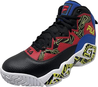 Fila Mens Mb Sneaker 9.5, Black/Prince Blue/Fila Red, Numeric_9_Point_5