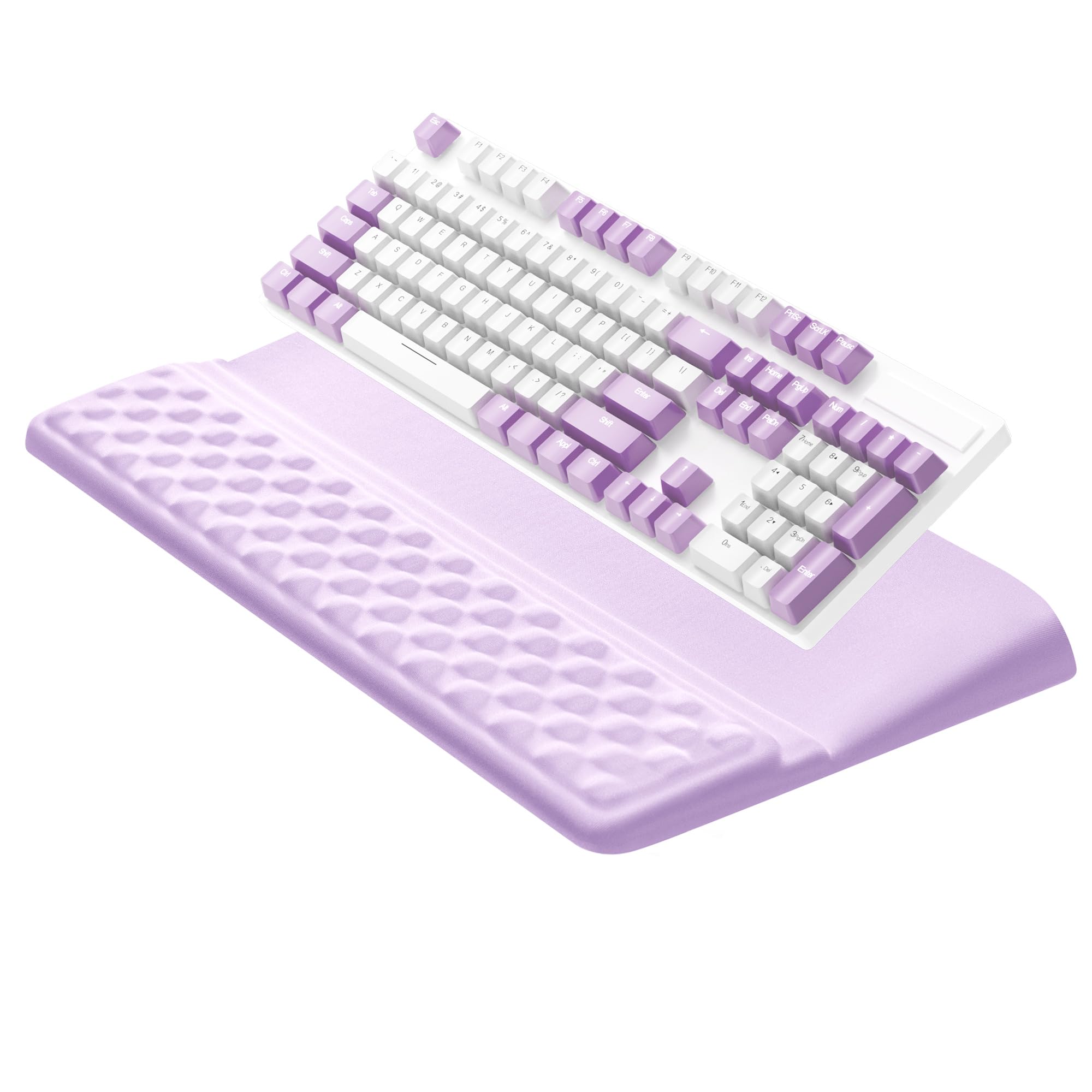 Ospelelf Keyboard Wrist Rest Pad, Comfy Ergonomic Keyboard Stand Riser Holder, Computer Wrist Support Cushion forTyping, Purple