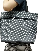 Vista 5 de Grocery Cart with Wheels, Reusable Portable Collapsible Trolley Bags Hand Pulling Utility Collapsible Grocery Bag with Hand Straps Folding Shopping