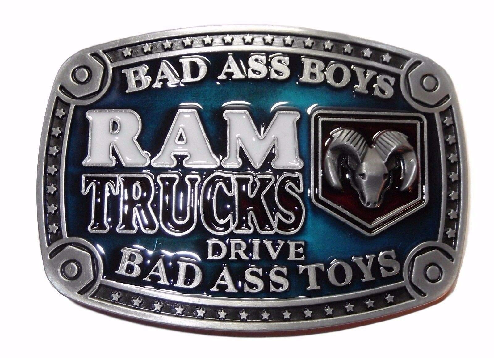 Trucks Bad Ass Pewter Finish Metal Enamel Belt Buckle