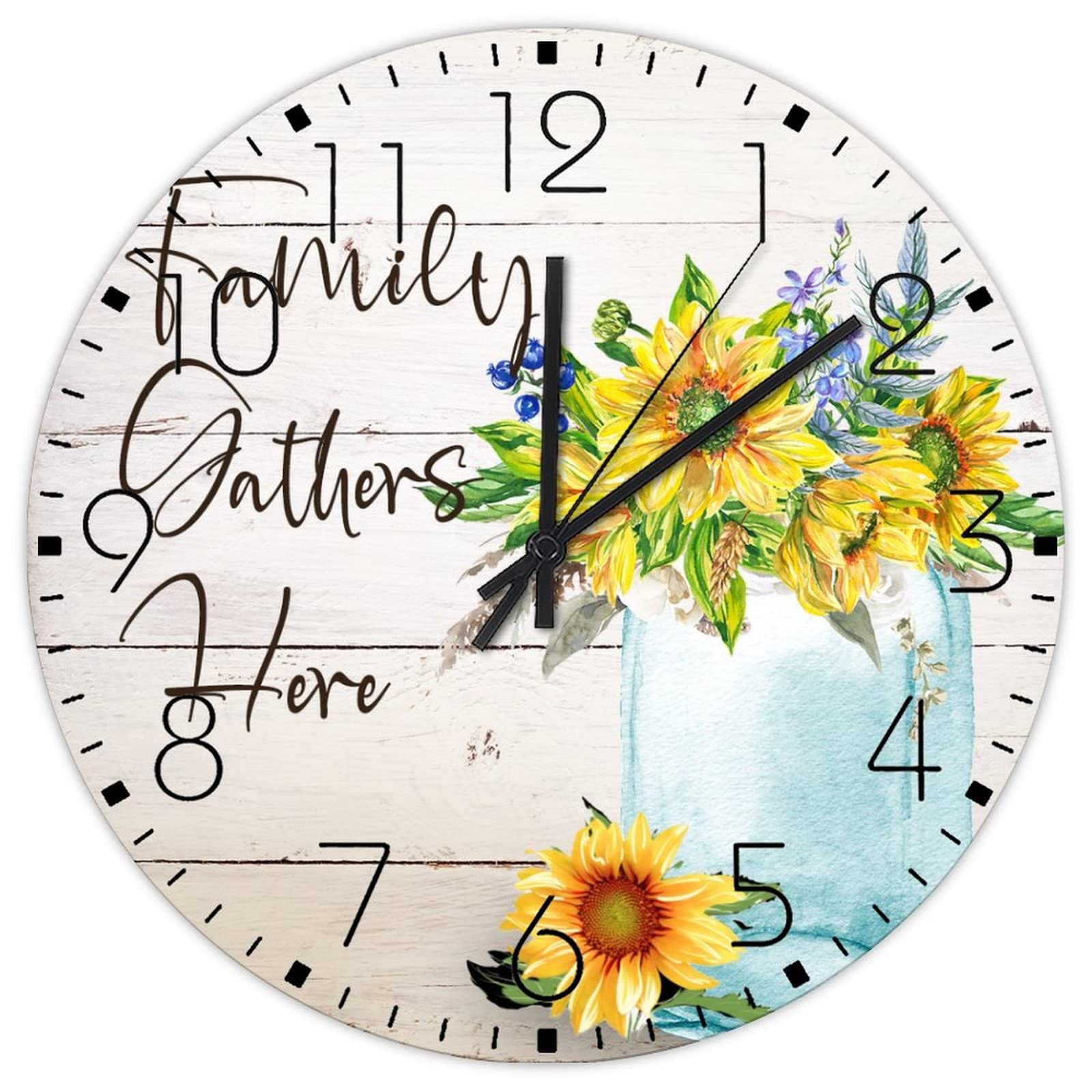 Horloge murale en bois silencieuse pour supprimer le tic-tac