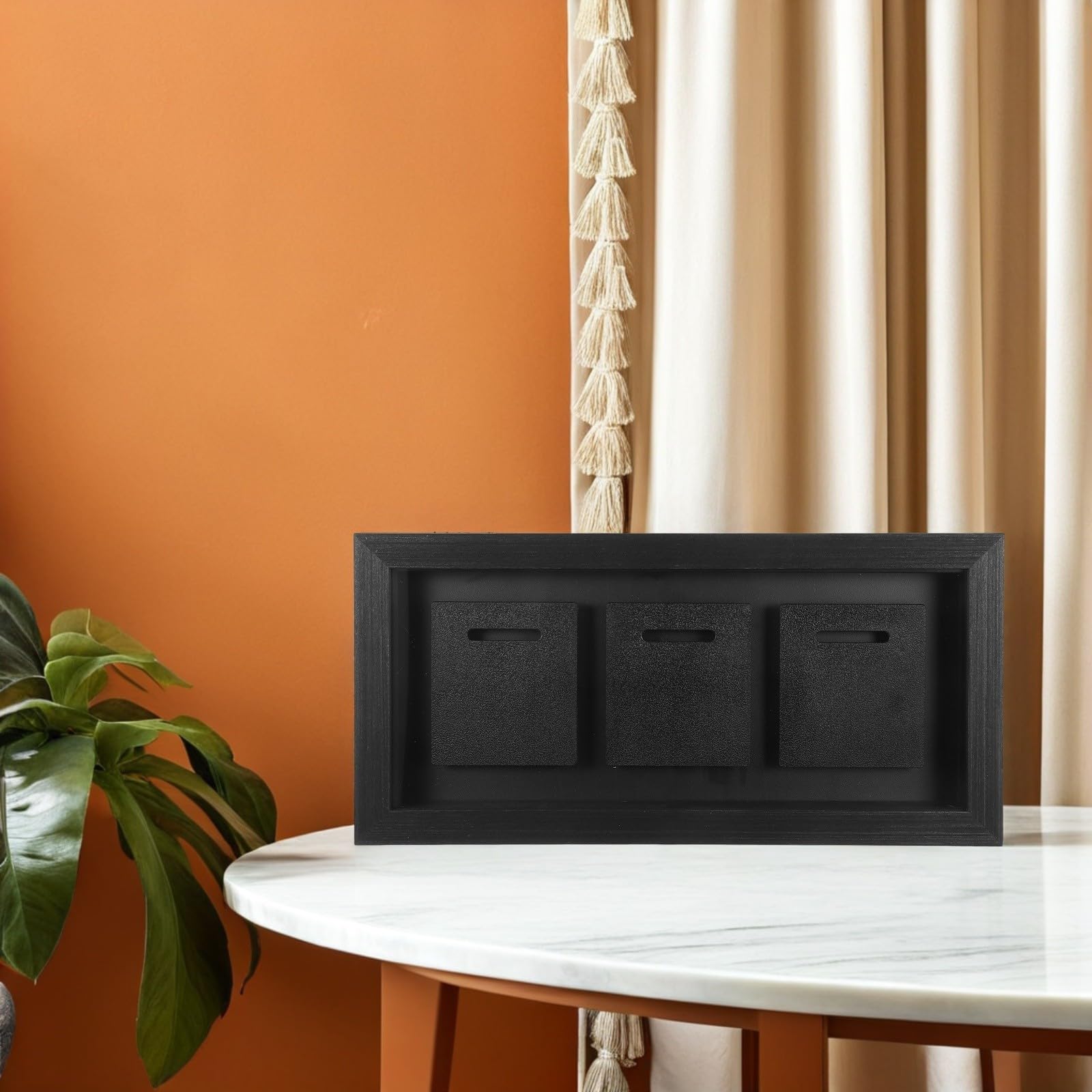 Marco de Medallas de Madera Natural para Exhibición Tridimensional, Caja Organizadora para 3 Medallas, Adecuado para Casa U Oficina Diseño Elegante y Resistente