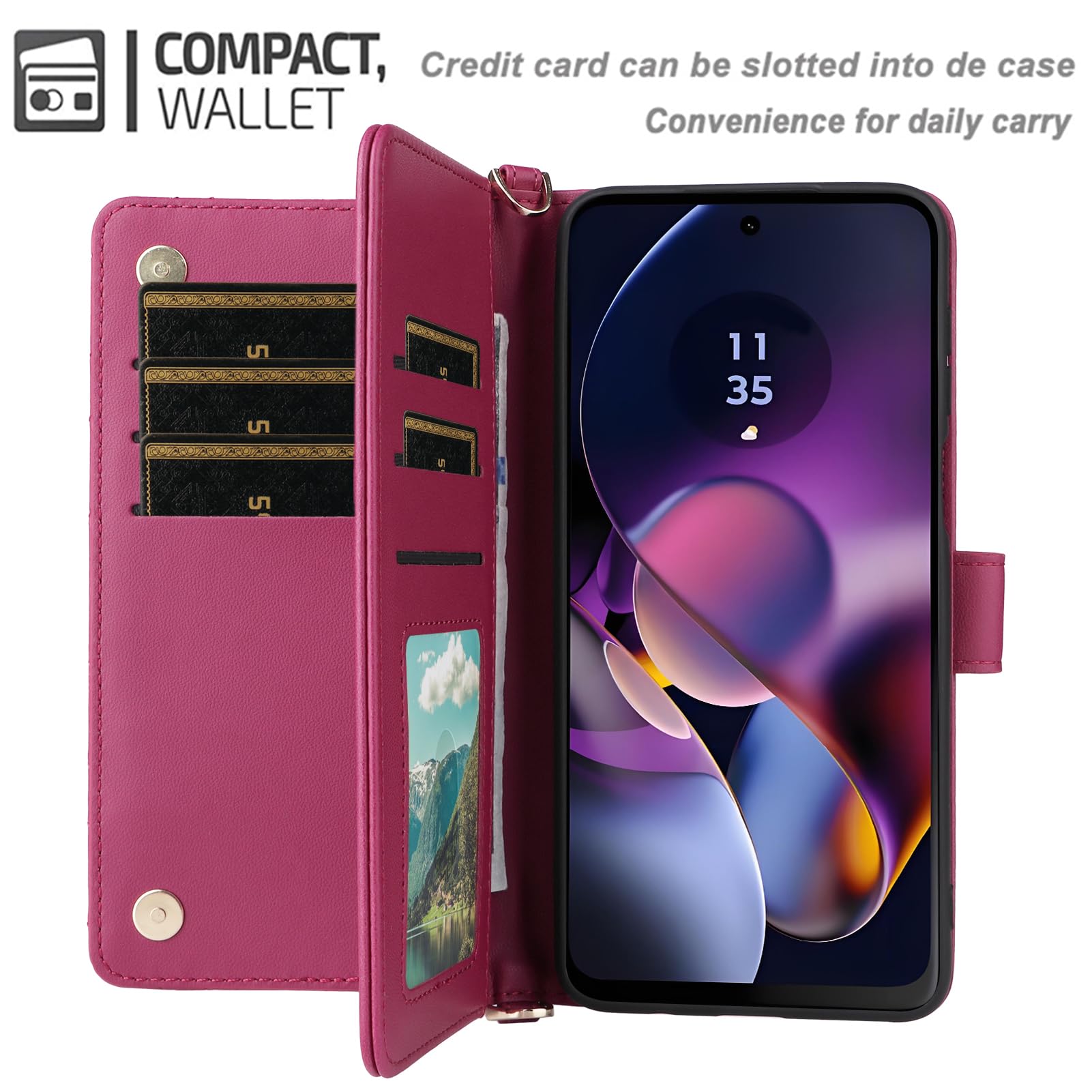Étui Portefeuille En Similicuir Marron Pour Sony Xperia 1 IV - Protection Complète Avec 7 Emplacements Cartes