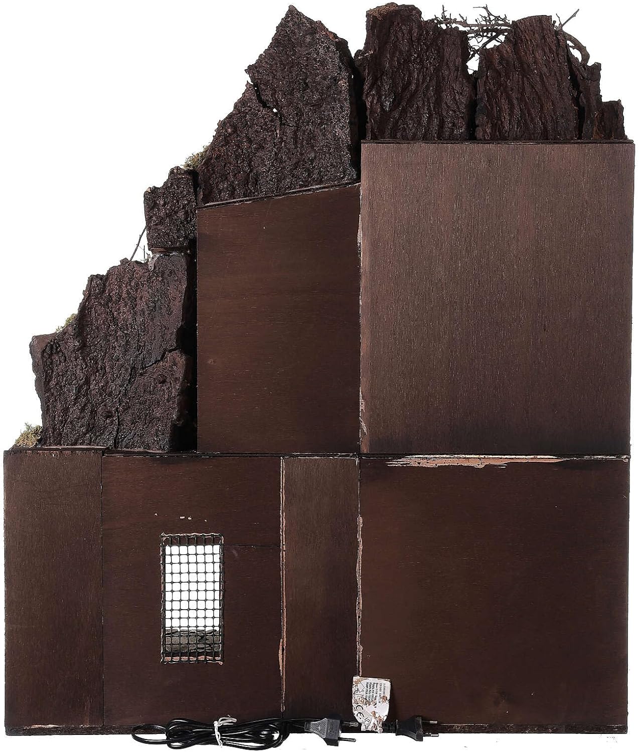 Holyart Farmhouse with Balcony and Electric Fountain 80x70x50 cm for Neapolitan Nativity Scene with 14 cm Figurines