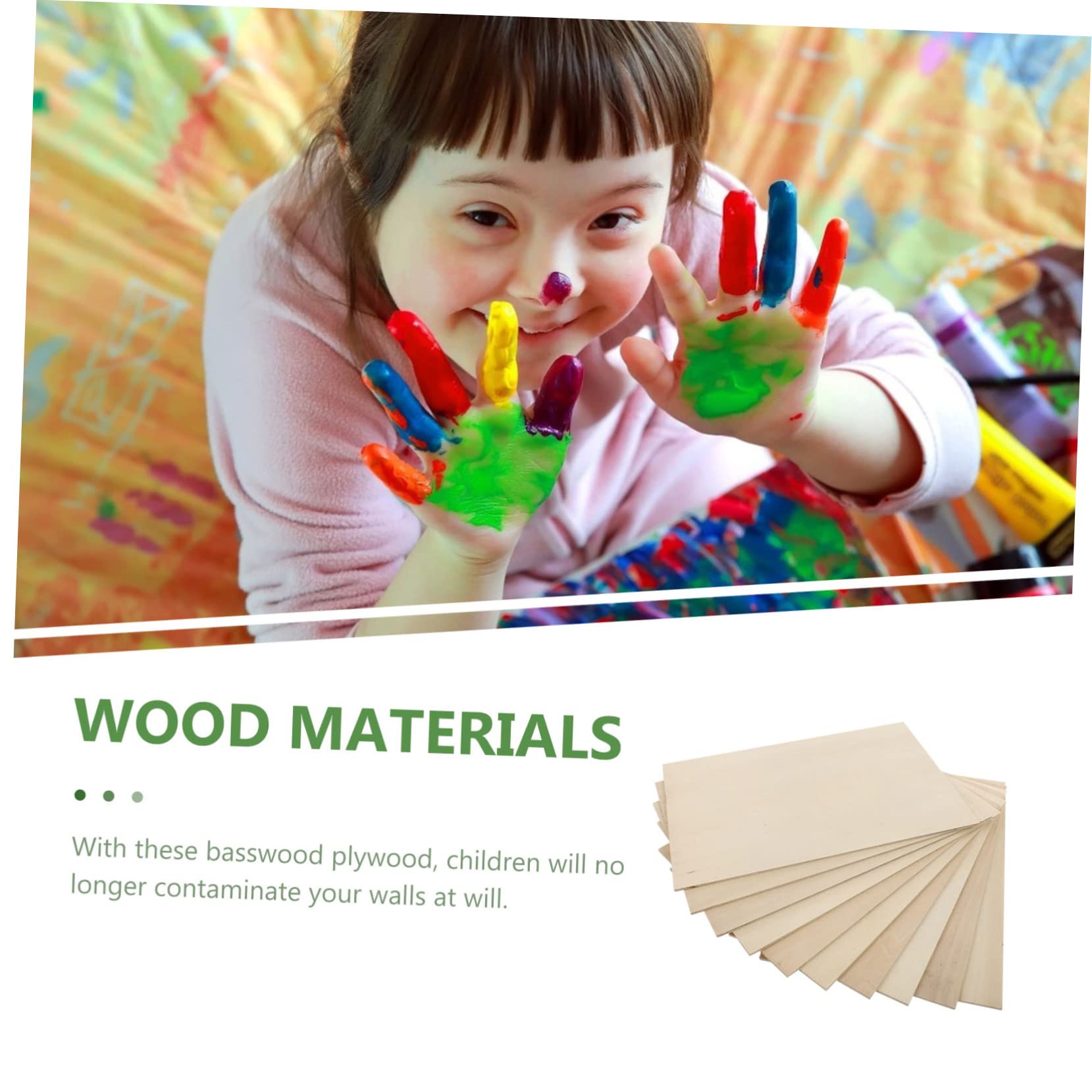 Lurrose 10stücke Unbeschichtete Linde Sperrholzplatten Für -bastelprojekte Holzstücke Zum Gravieren Und Pyrographie Geeignet Für Familienfeiern Und Schulprojekte