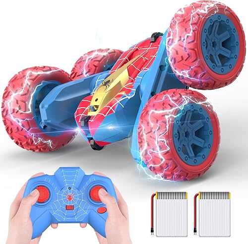 TOYTANLIFE Coches de juguete RC para niños, araña, control remoto, auto de acrobacias, juguete al aire libre para 3, 4, 5, 6, 7, 8, 9, 10 años,