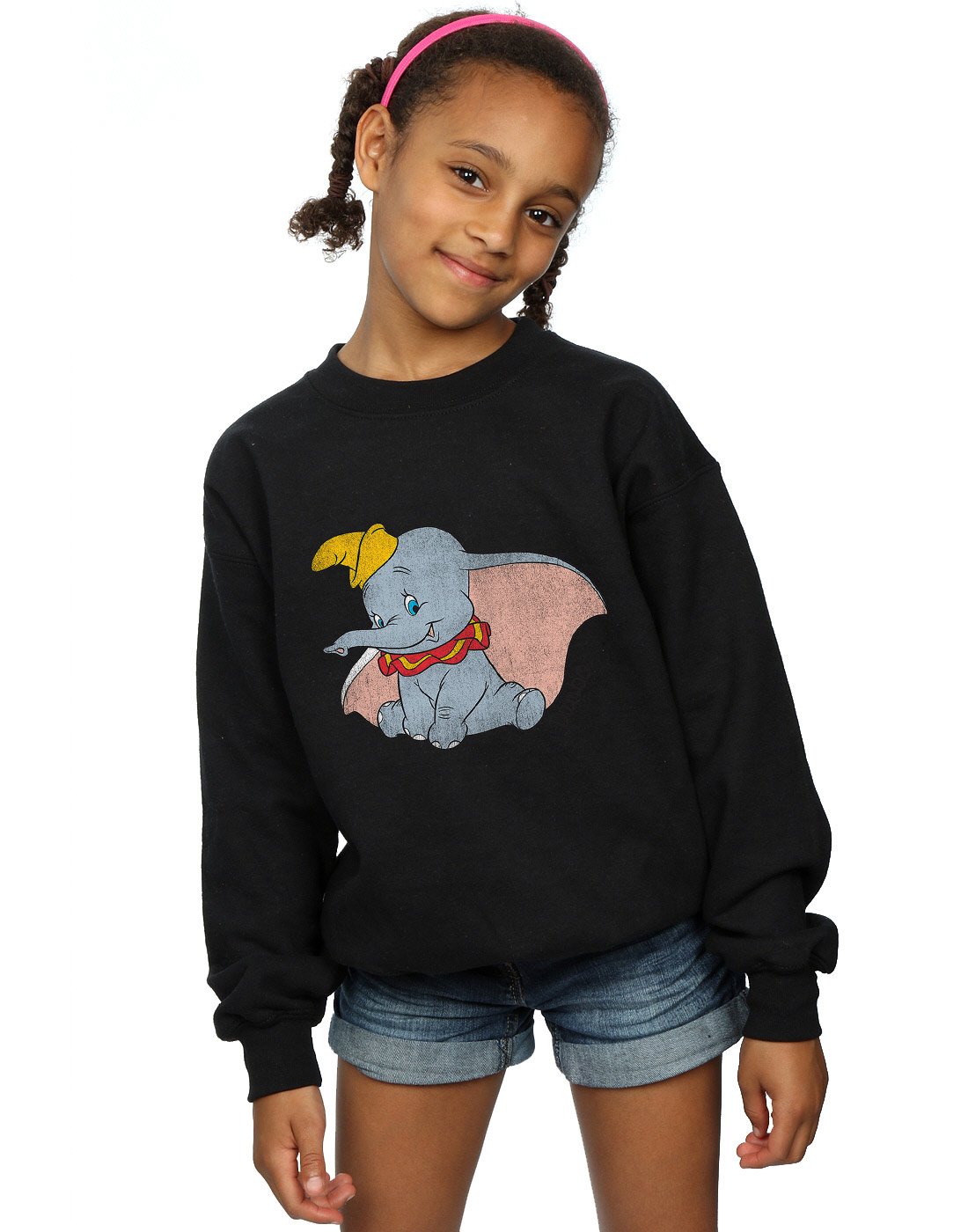 Sweat Dumbo Disney fille résistant au lavage vêtement noir pull - 7