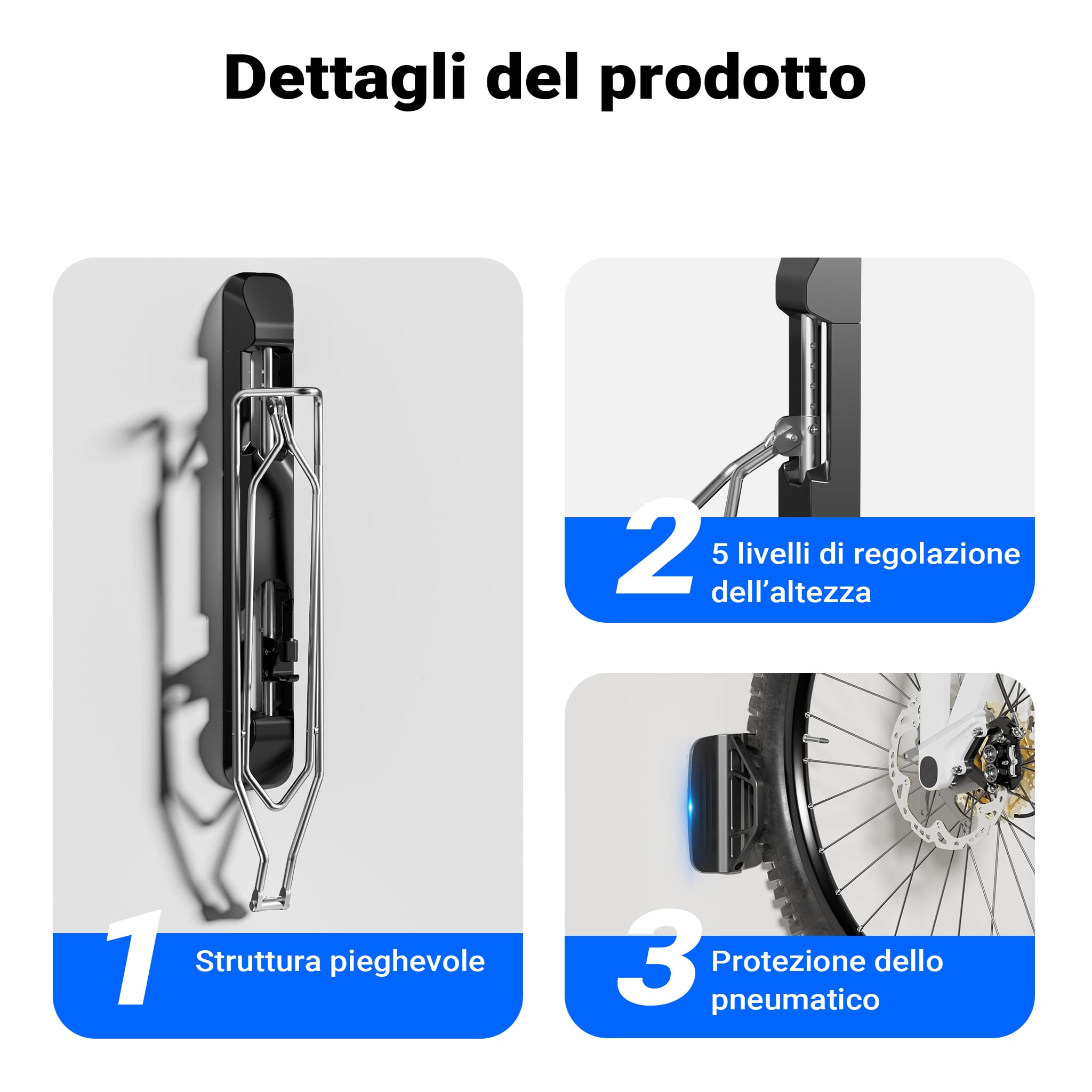 Wiltec Portabici da Muro