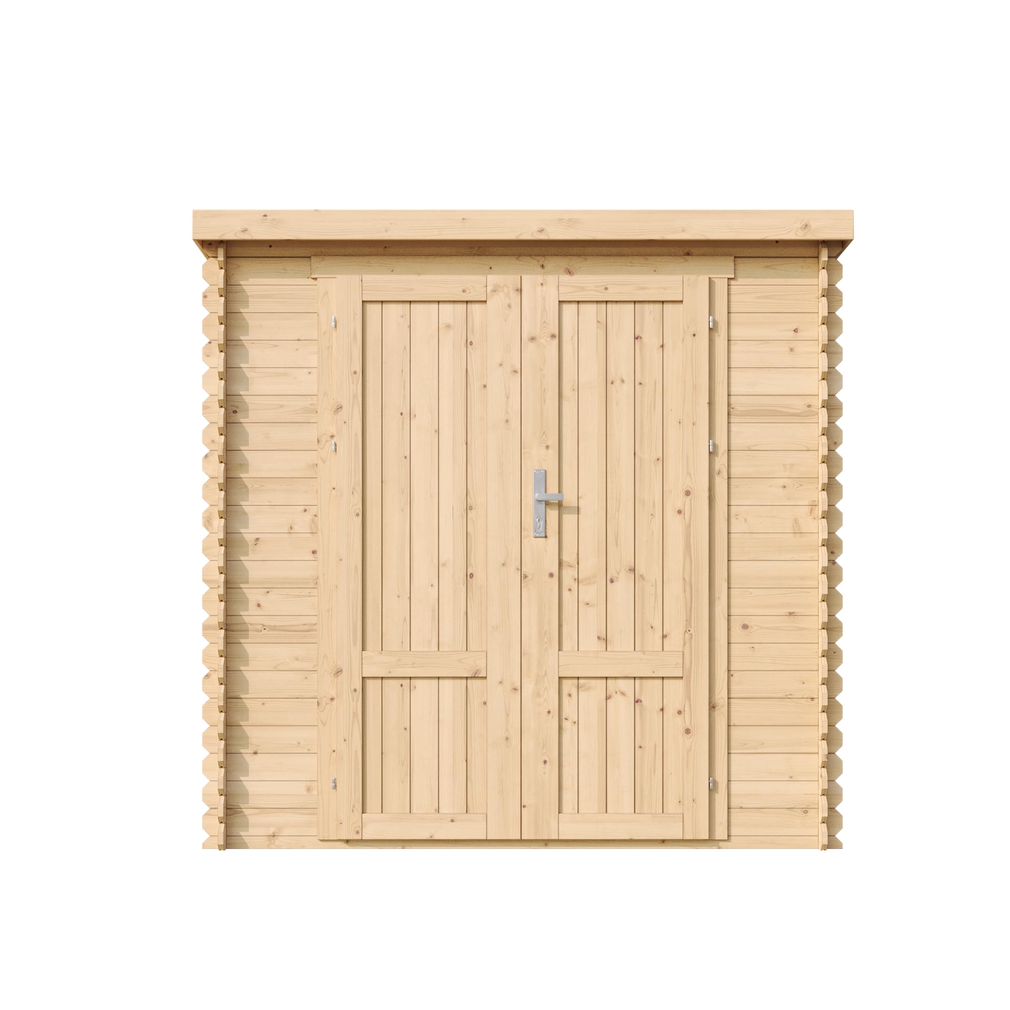 TIMBELA M311F1+M311G Abri De Jardin en Bois 2,22 m², Cabane De Jardin Extérieure avec Parois De 19 mm, Cabanon De Jardin Extérieur pour Outils Et Vélos, Sol Imprégné, Portes À Panneaux