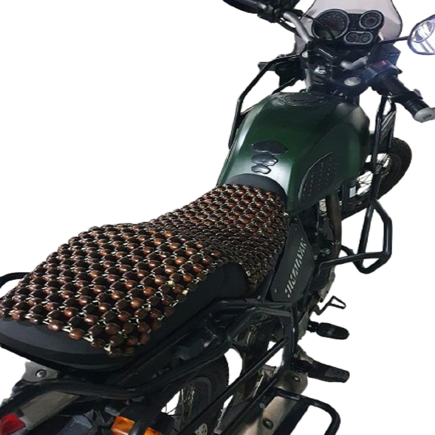 Q1 Beads BLCoffee Acupuncture Wooden Beads Bike Seat Cover Supports Sit Bones, Tailbone, and Buttock Muscles - Massager for Long Drives Air Cushion/Seat pad for All Bike- Pack of 1 (for Bike only) - Image 5 thumbnail