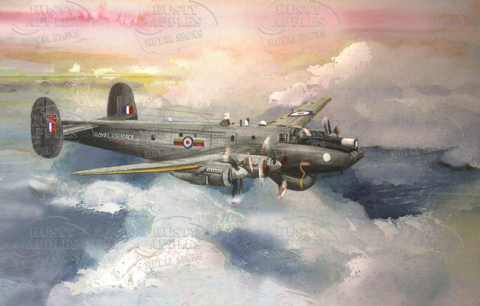 The Rusty Apples Metal Sign Co Ww2 Raf- Avro Shackleton Metal Sign - 3 Sizes To Choose From – Home Decor -Unique Gift