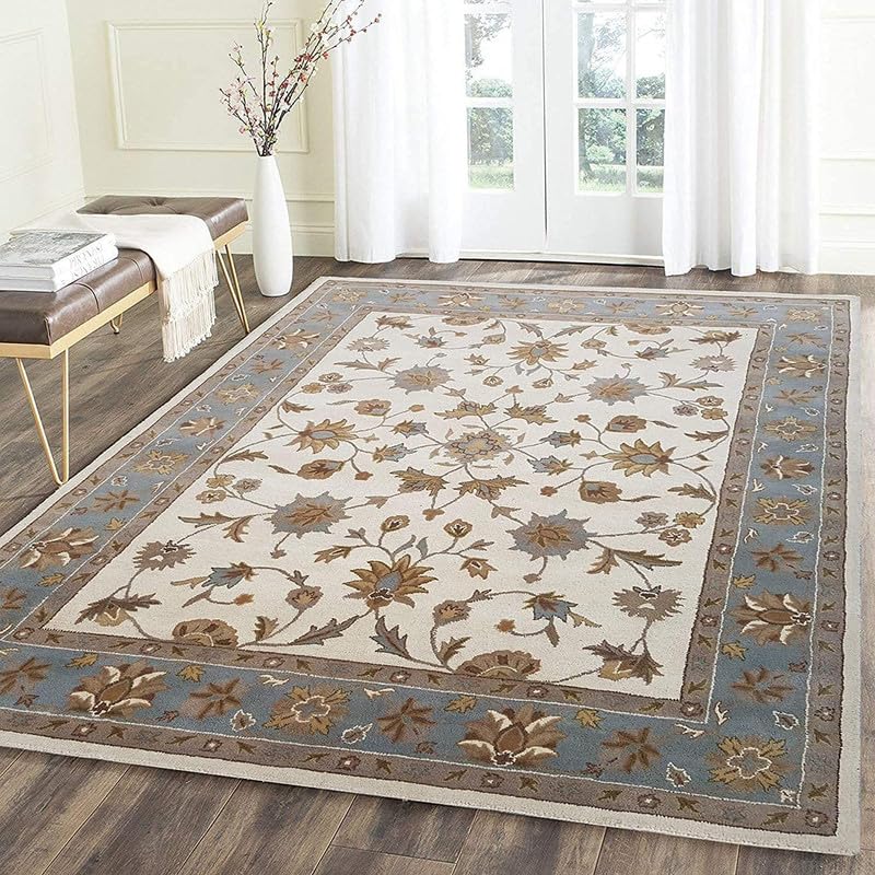 Handmade Tufted Wool Carpet – Premium Thick Embossed Geometric Design Rug for Living Room, Bedroom & Hall (Multi 37, 10 x 10 Feet Square)-image-40