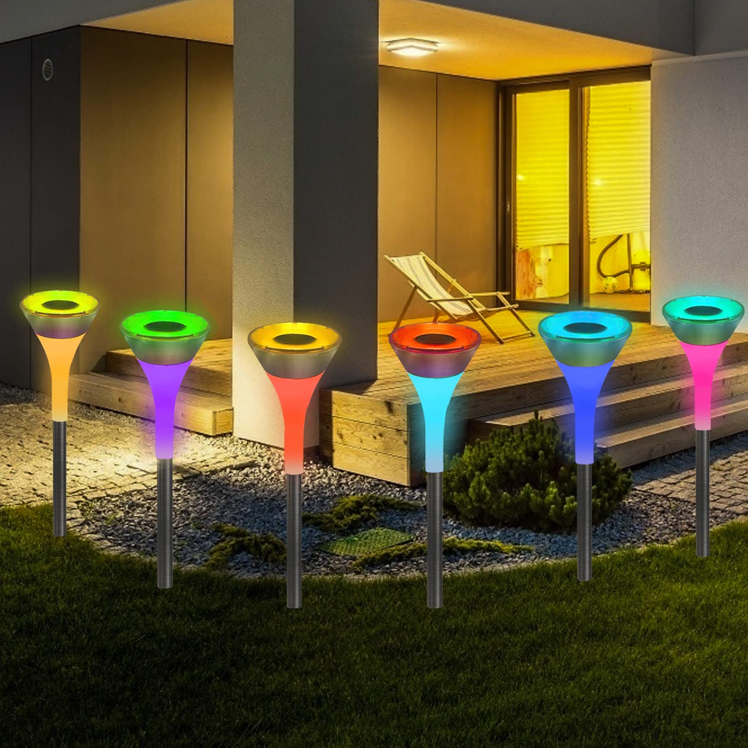 AGLED HG9306L LEDガーデンライト Amazon.co.jp: ソーラー通路ライト 屋外 6個パック - 明るい太陽光発電