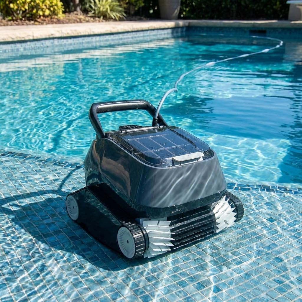 Suinga Robot limpiafondos electrico | Para fondo y paredes de piscina | Capacidad maxima 10 x 5 m y limpieza eficaz