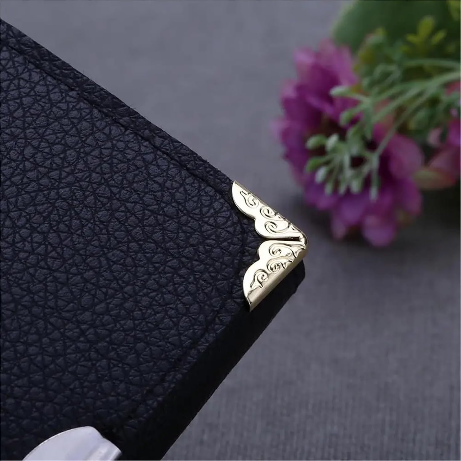 1000pcs Metal Book Corner Protectors Gold Silver Scrapbooking Album Photo Card File