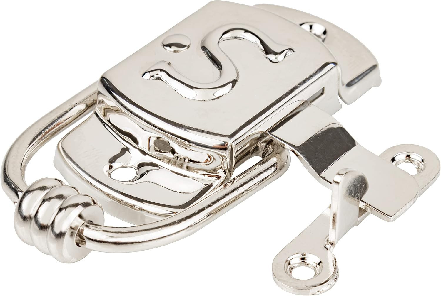 Nickel Left Sellers S Cabinet Door Latch and Catch | Antique Cabinet, Vintage Cupboard Reproduction Hardware | UA-117-HLPN