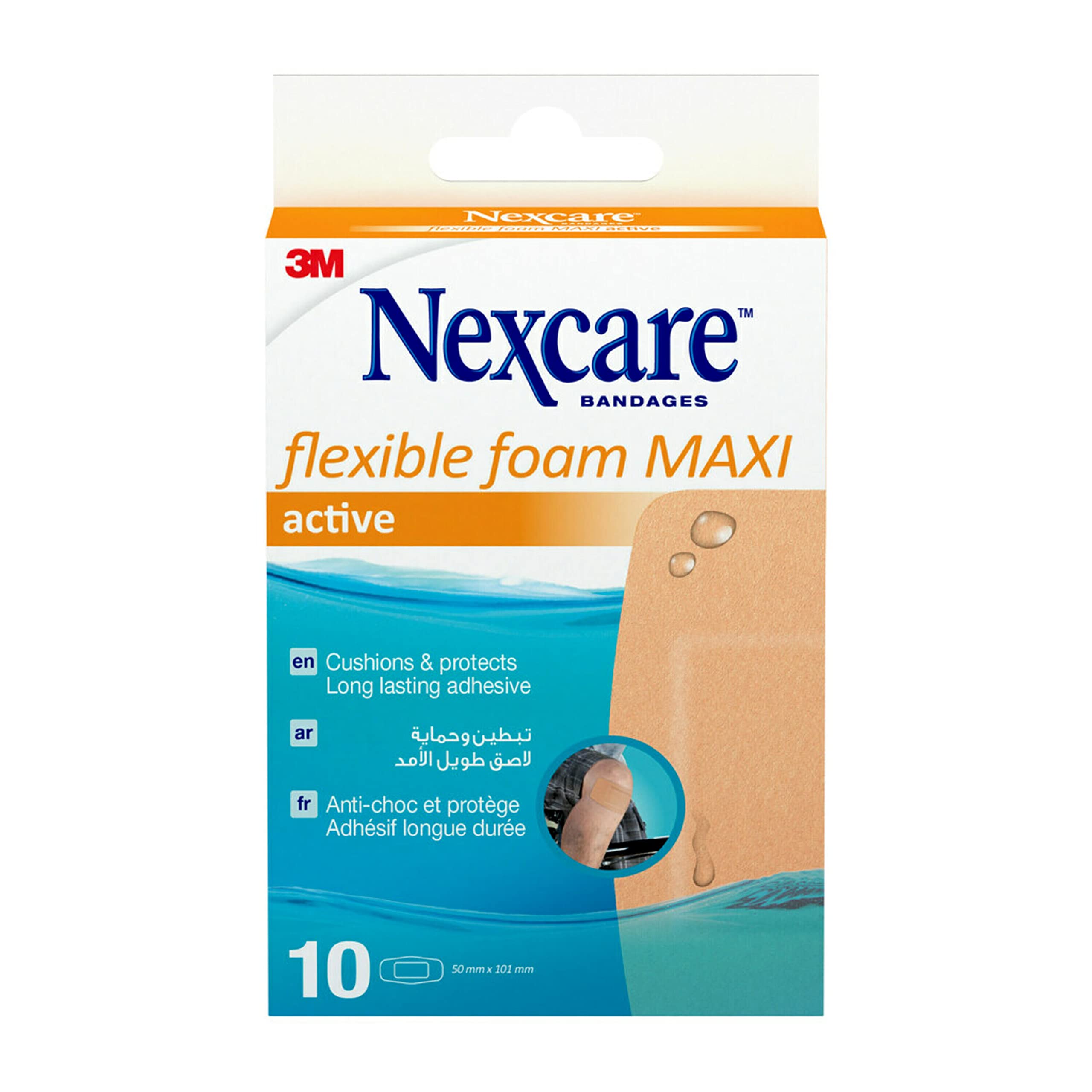 Active Bandages, Flexible Foam Maxi, 10/Box
