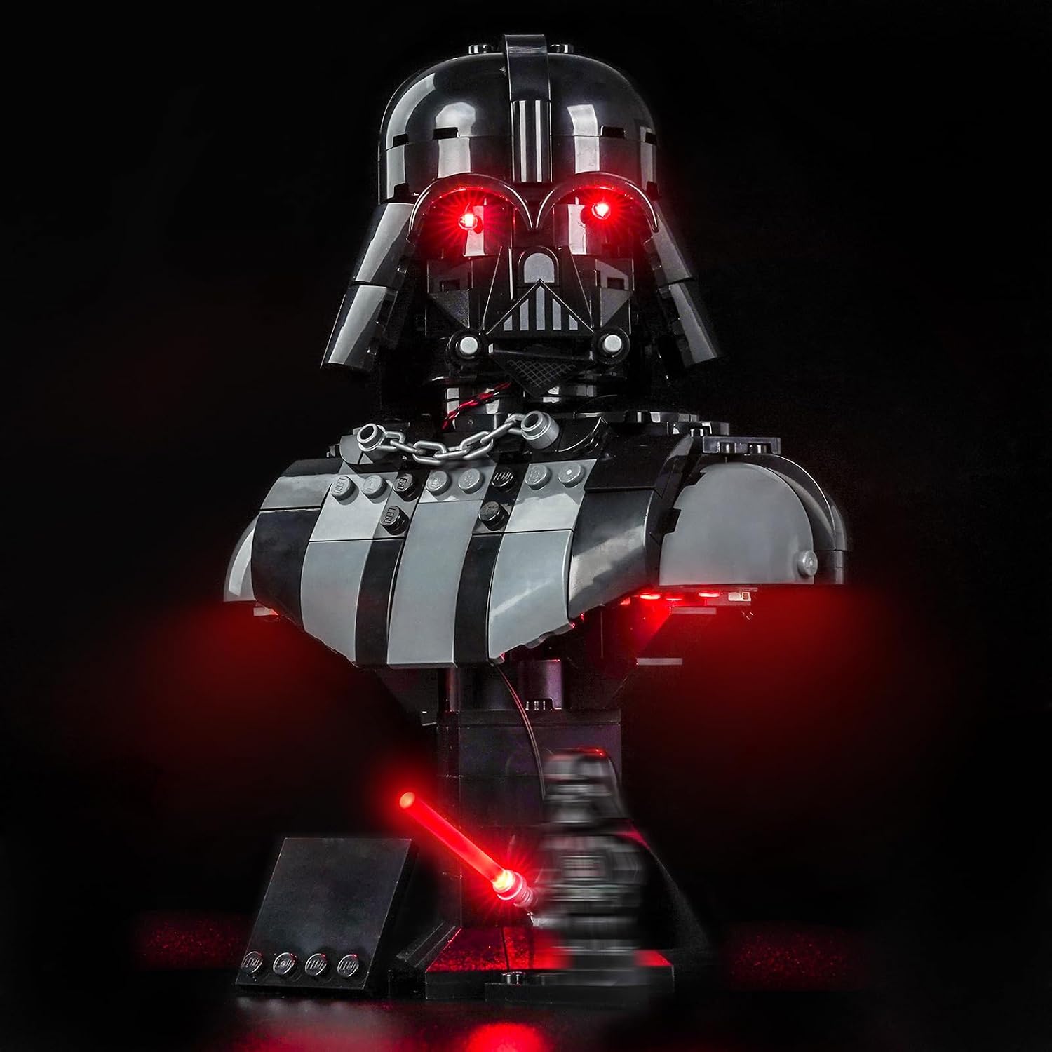 LocoLee Light kit Compatible with Lego 75439 Darth Vader Bust- No Actual Model Only Lights, LED Lighting Accessories for LEGO Darth Vader Display Collectors (Standard Version)