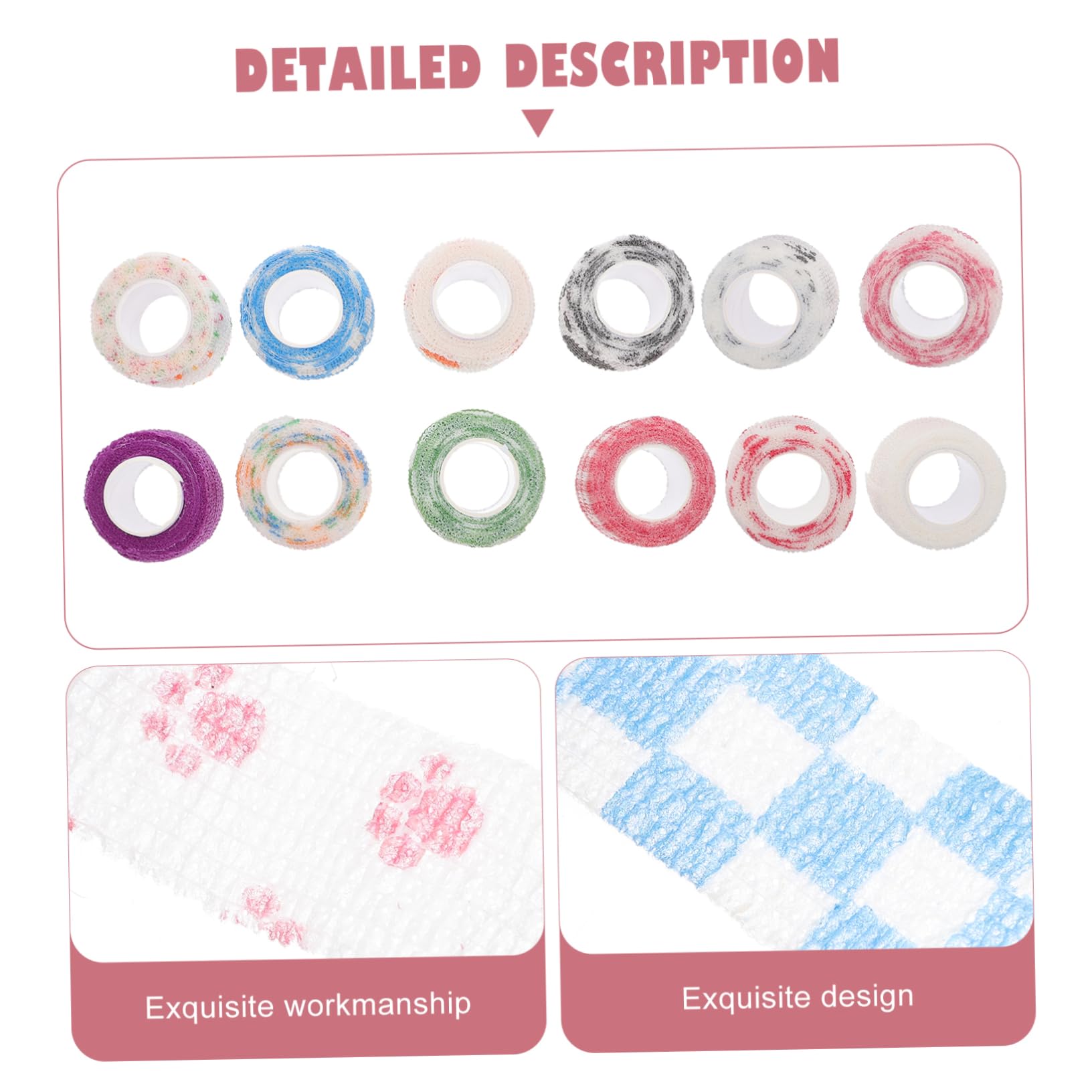 WOONEKY 12pcs Finger Sports Tape Gauze Pads Atheltic Tape Tapes Finger Tape Covers Finger Sleeves Student Non-Woven Finger Cots