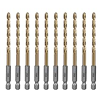 Vista 12 de SALI Juego de 10 brocas de cobalto, 10 brocas de acero de alta velocidad de 7/32 pulgadas, para madera dura, aluminio, metal, cobre, acero aleado