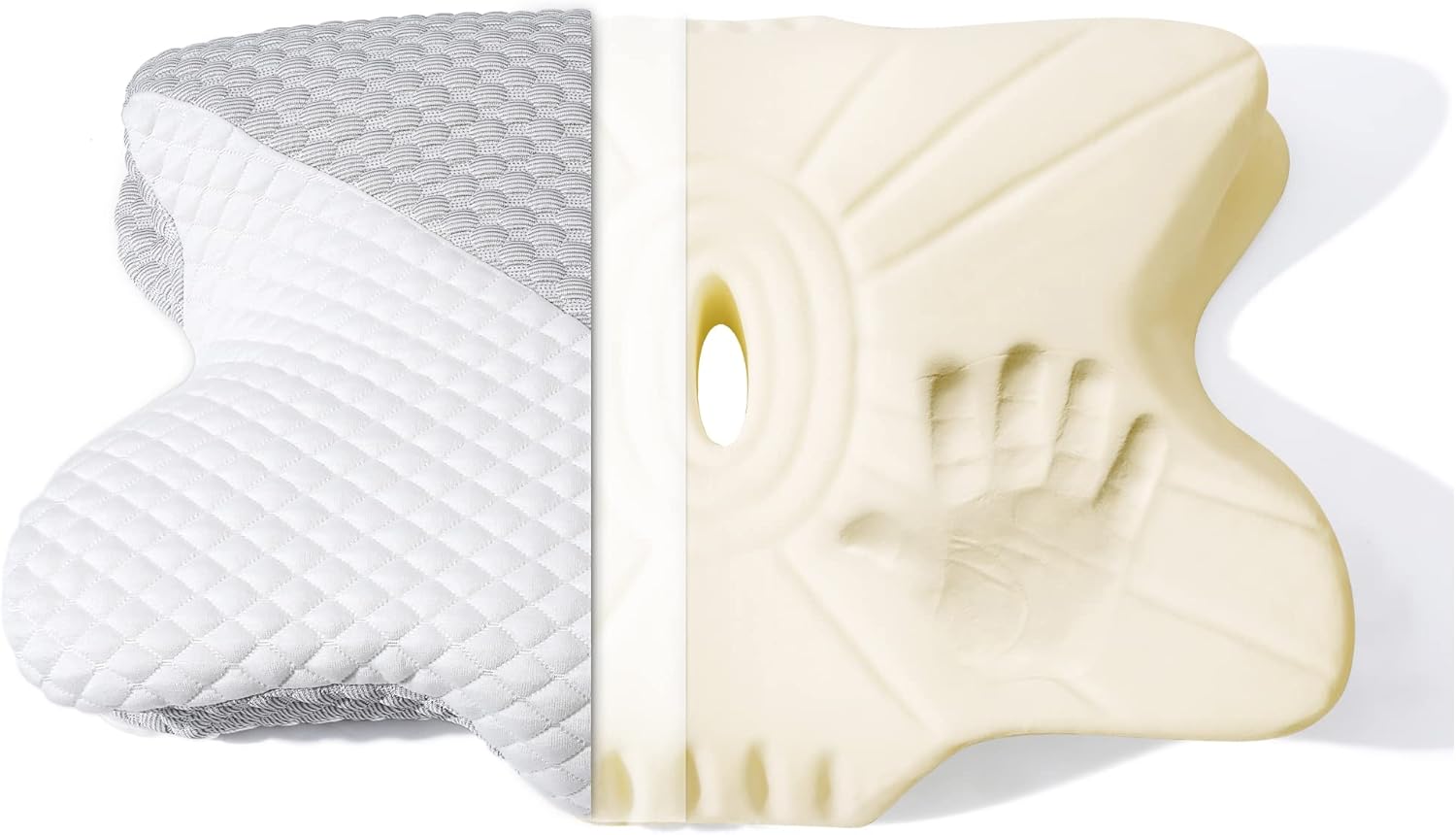Wemore Cervical Memory Foam Pillow, Ergonomic Contour Pillow for Neck and Shoulder Pain, Orthopedic Neck Pillow for Side, Back and Stomach Sleepers, Bed Support Pillow for Sleeping : Home & Kitchen