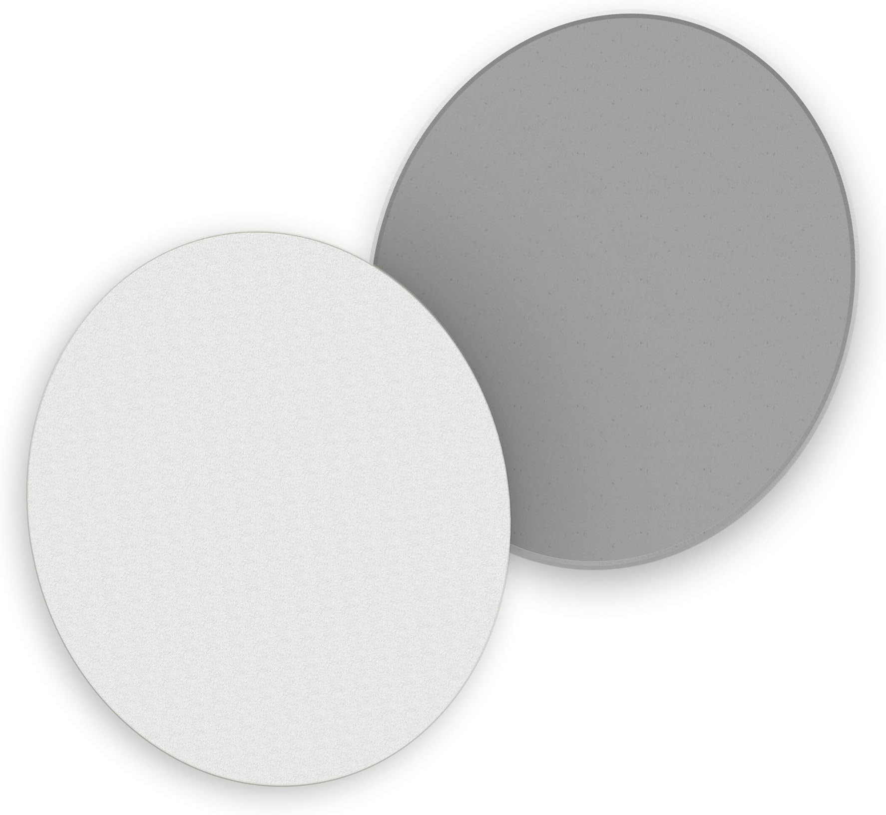 Itenga 40x Bierdeckel Rund 10,7cm - Blanko Grau/Weiß Für Partys & Events