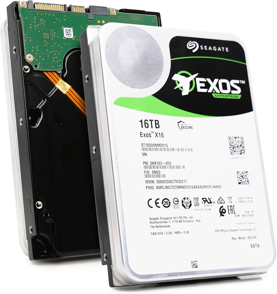 Amazon.com: Seagate 16TB HDD Exos X16 7200 RPM 512e/4Kn SATA 6Gb/s Amazon.com: Seagate 16TB HDD Exos X16 7200 RPM 512e/4Kn SATA 6Gb/s