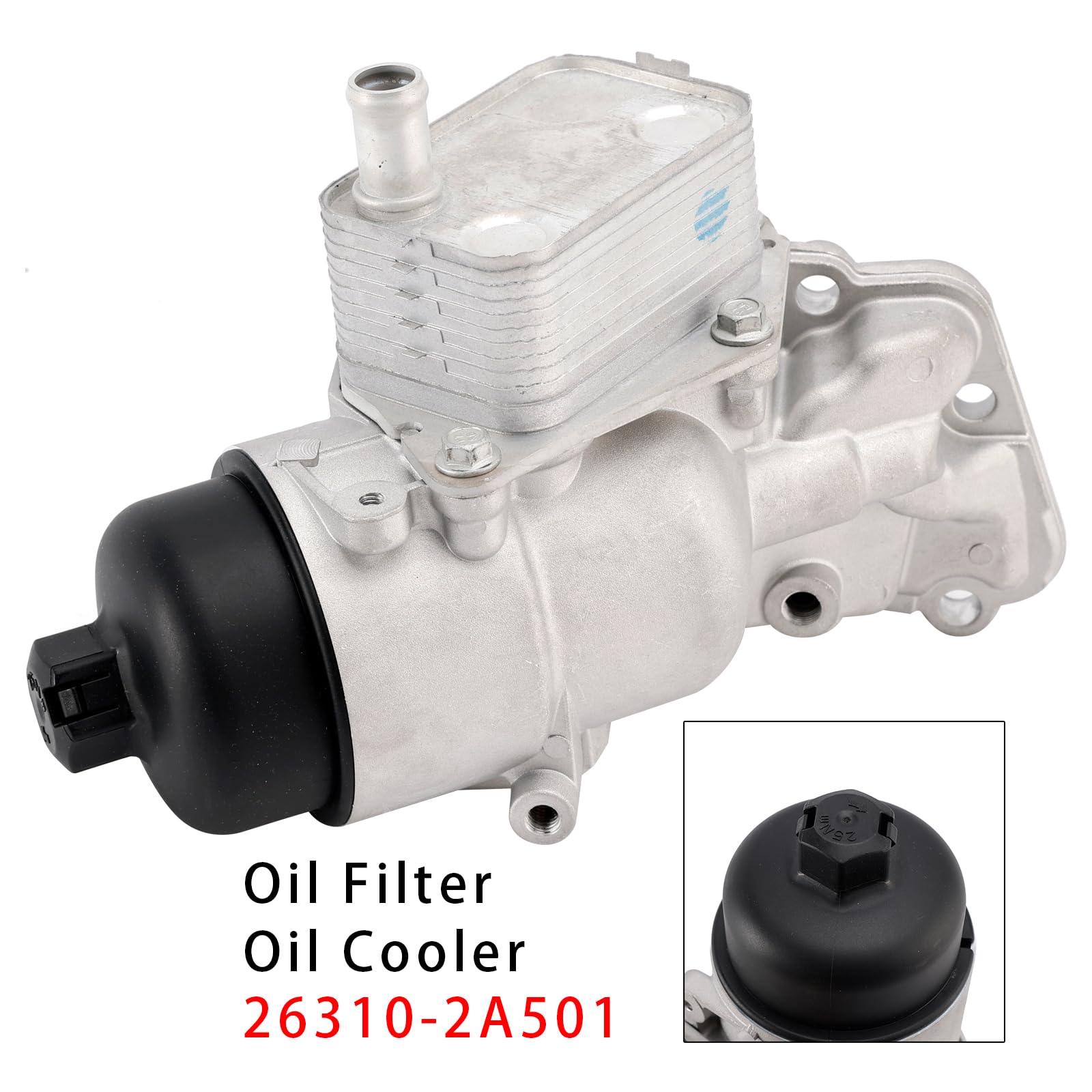 MAD HORNETS Engine Oil Filter Housing Oil Cooler 26310-2A501 Apto para Hyundai Accent i20 i30 Apto para KIA Ceed
