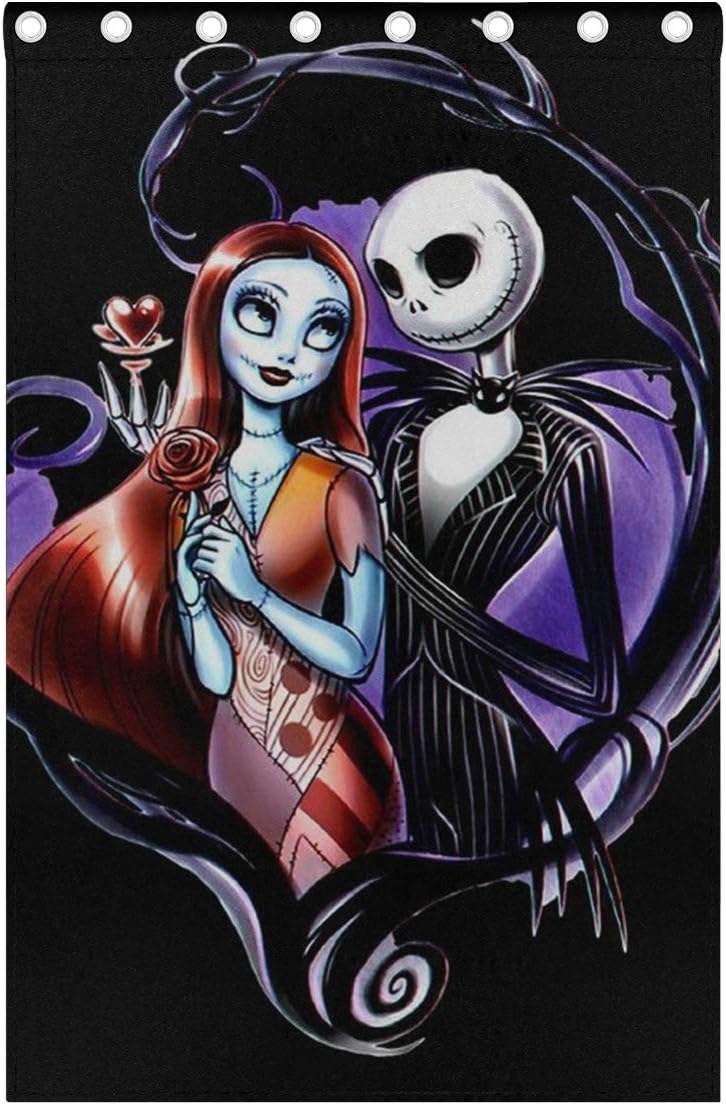 🛒 Crazy Deals Fornate Nightmare Before Christmas Art Printed Curtains for Living Room Grommet Window Room Darkening Curtains for Bedroom 84 x 55 Inch Set of 2
