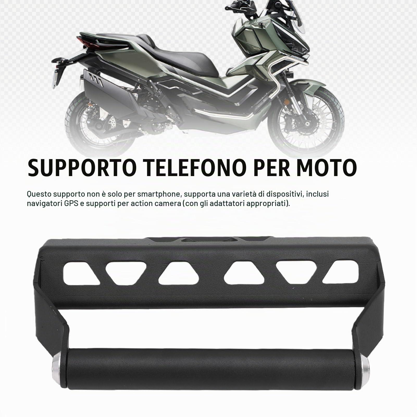 Supporto per Navigatore per Moto con Telefono, per ZONTES 368G 368ZT 2024-2026, Progettato per la Massima Sicurezza e praticità.