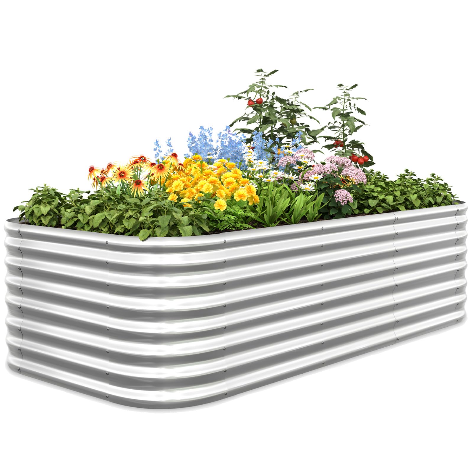 Quictent Galvanized Tall Raised Bed