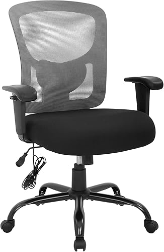 Miniatura 8 de Silla de oficina, silla de escritorio ergonómica con soporte Lumar, silla giratoria para juegos con reposabrazos ajustable, malla transpirable,