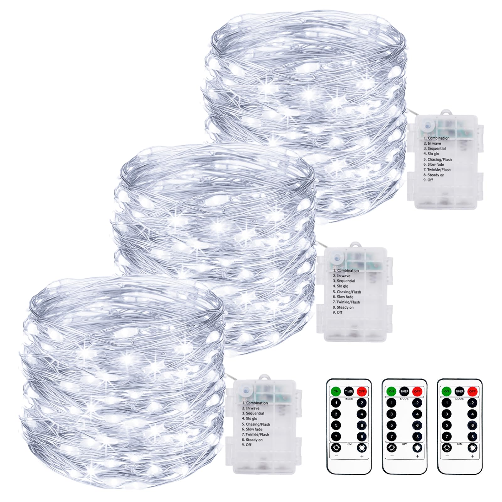 MAGGIFT LED Lichterkette 10m - 100 LED Mit Fernbedienung & Timer