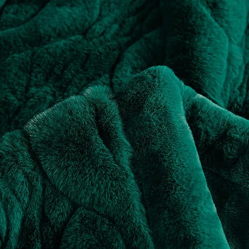 Miniatura 4 de LGYKUMEG Manta de visón coreano pesada, 2 capas, manta de forro polar de visón pesado de 79 x 91 pulgadas, 12 libras, mantas cálidas de invierno,