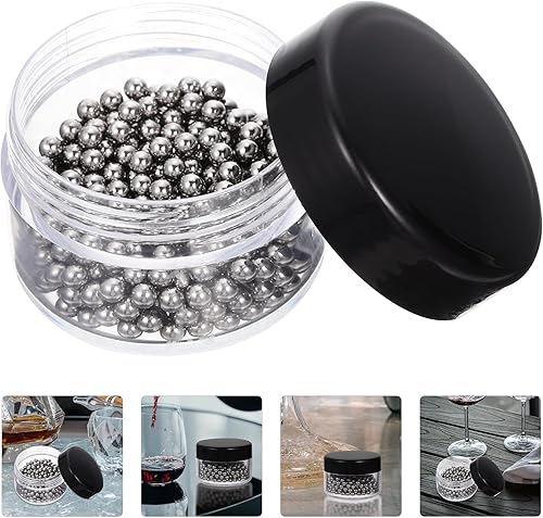 Miniatura 3 de Hemoton 400 cuentas limpias de acero inoxidable de 0.118 in para jarra de vino, botella de vidrio, jarrón, jarra, bolas de limpieza, esferas de