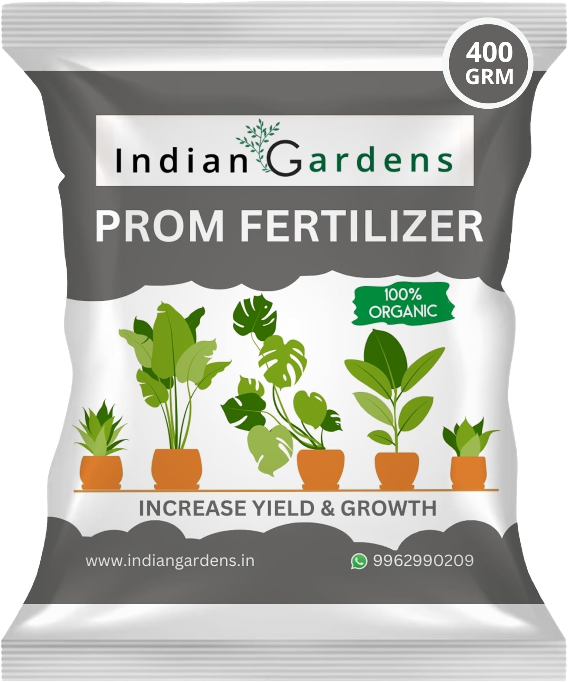 Indian Gardens - PROM Fertilizer for Plants | Plant Nutrient and Plant Food | All Plants | Gardening - 400 Grams