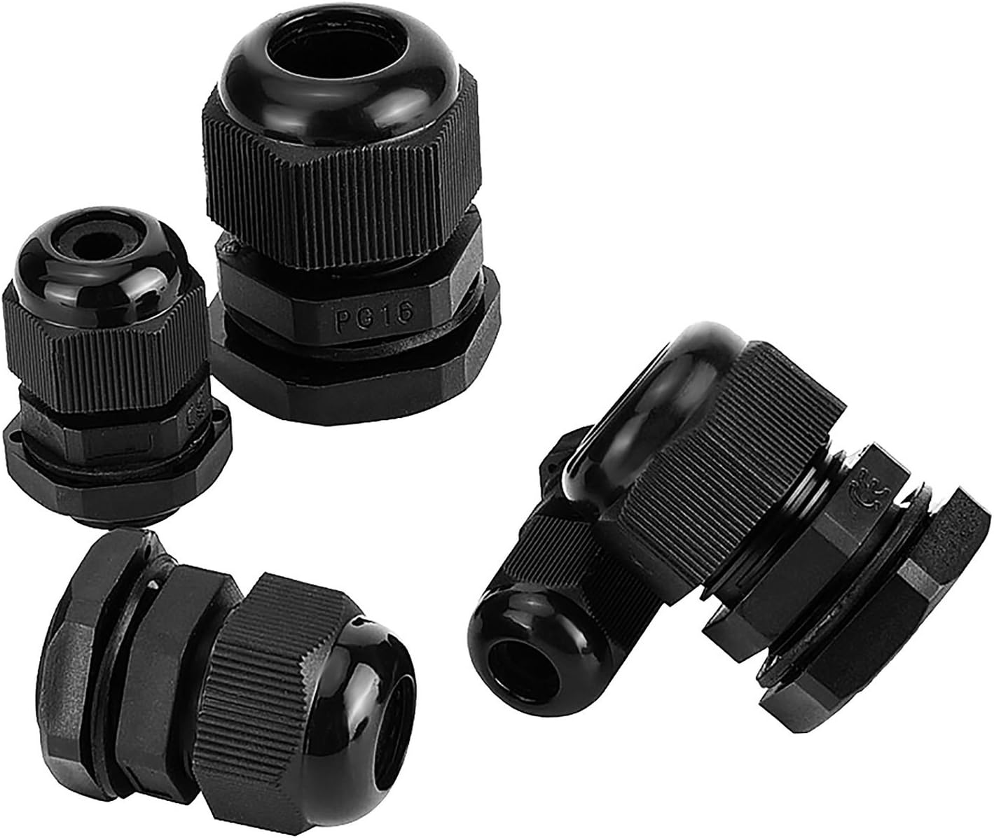 Suреr Dеаl Prоduсt eBoot Plastic Waterproof Adjustable 3.5-13mm Cable Glands Joints, PG7, PG9, PG11, PG13.5, PG16, Pack of 20