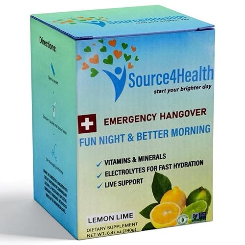 Resaca de emergencia Multiplicador de hidratación  Limón  Paquetes de polvo de hidratación  Mezcla de bebida con electrolitos  Barra de una sola