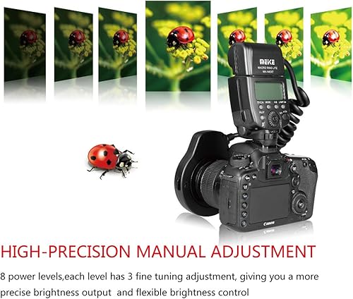 Miniatura 3 de MEKE MK-14EXT-C E-TTL Macro LED Ring Flash con LED AF Assist Lamp para EOS 4000D 70D 77D 80D Rebel T7i T6i T6s T6 T5i T5 T4i T3i SL2 y otras cámaras