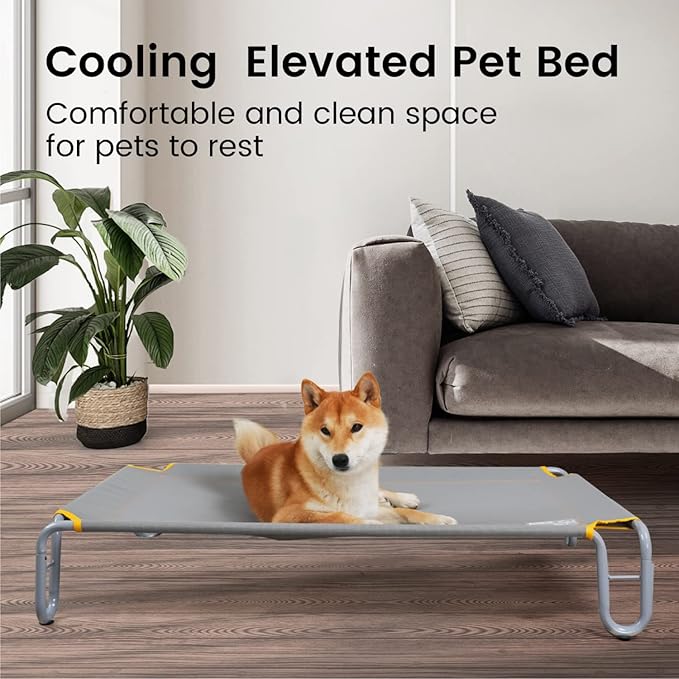 Cama Elevada para Perro Refrescante Tamaño Grande 48x33 Pulgadas miniatura 9