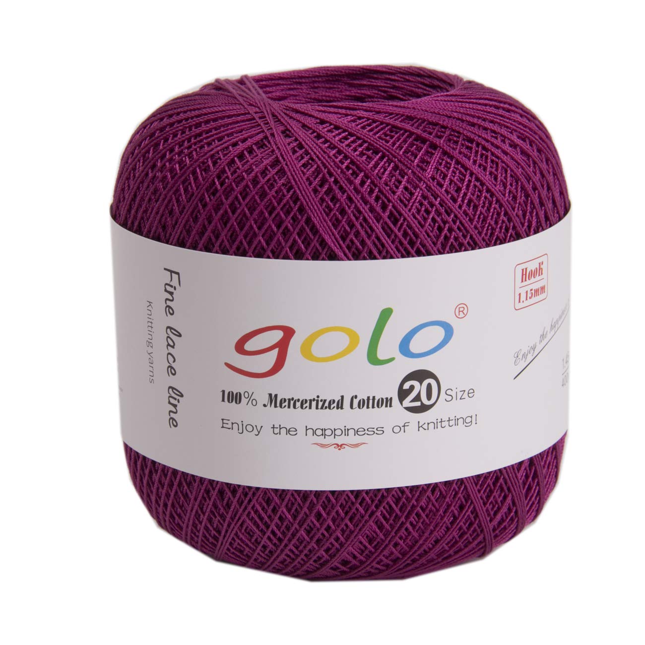 Crochet Thread Size 20 for Hand Knitting Crochet Yarn for Hand Knitting Pink purple-191 — image 1