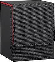 Vista 1 de Scimi Card Deck Box for Trading Card Storage Box Fits 100+ Single Sleeved Cards, PU Leather Strong Magnet Card Deck Case for MTG TCG CCG