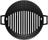 Casting Barbecue Grating with Lava Metal Silicone Handle,22x32