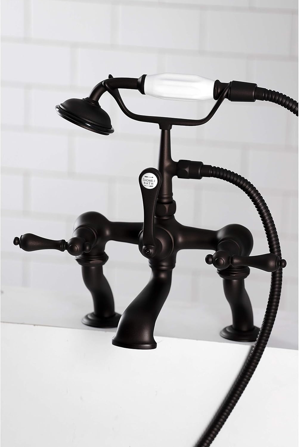 Review Product Kingston Brass CC409T5 Vintage Clawfoot Tub Faucet, 3-3/8-Inch to 10-Inch Adjustable Spread, Oil Rubbed Bronze Top Brands Kingston Brass CC409T5 Vintage Clawfoot Tub Faucet, 3-3/8-Inch to 10-Inch Adjustable Spread, Oil Rubbed Bronze