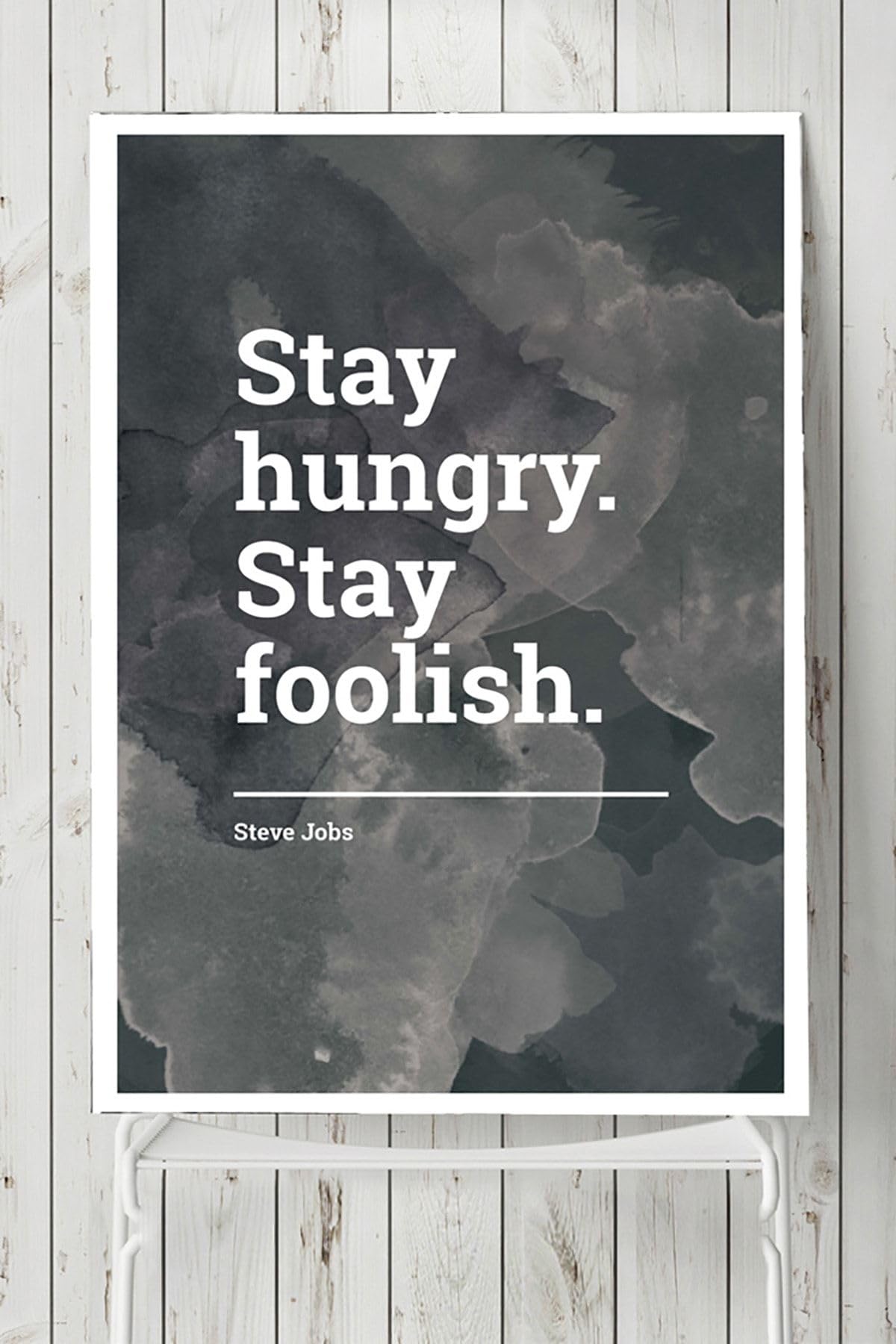 Postermanya (pster4949) Stay Hungry Girişimcilik Posteri (50x70cm)