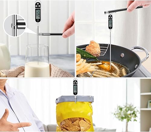 Miniatura 6 de Termómetro de cocina digital preciso con clip ajustable, monitor de temperatura de la pastelería de carne y pan, monitor de temperatura para cocinas