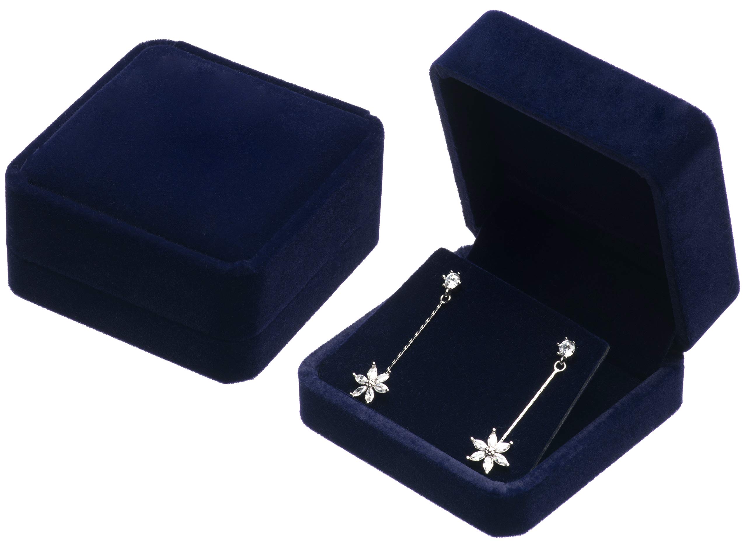 Amazon.com: Giftop Velvet Earring Gift Boxes Jewelry Box (Blue