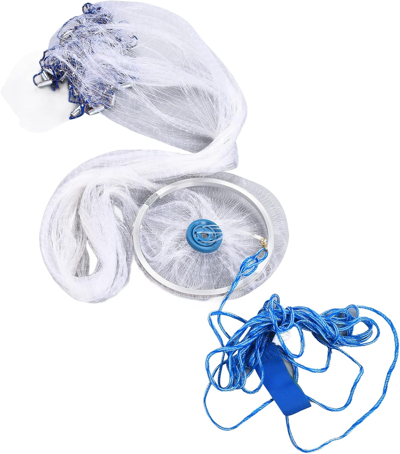Gavigain Fishing Net with Flexible Casting for Harvesting Bait Outdoors Stainless Steel Sinkers Easy Operation Fishing Accessory for Fishing Enthusiasts